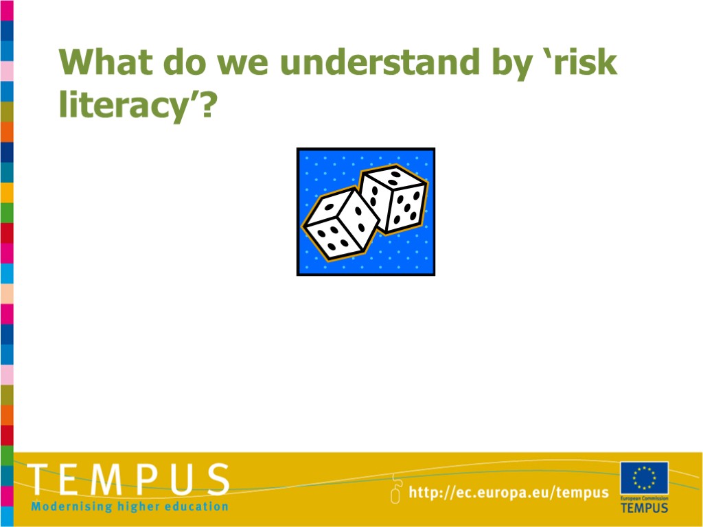 What do we understand by ‘risk literacy’?